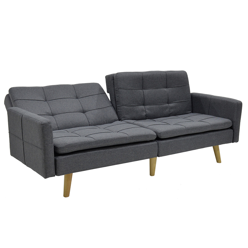 Divan-shtrat 3 vendesh Flexible pakoworld pëlhurë gri e errët 198x87x76