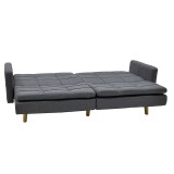 Divan-shtrat 3 vendesh Flexible pakoworld pëlhurë gri e errët 198x87x76