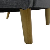 Divan-shtrat 3 vendesh Flexible pakoworld pëlhurë gri e errët 198x87x76