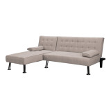 Divan-shtrat këndi i kthyeshëm Brisk pakoworld pëlhurë kafe-gri 200x146x75cm