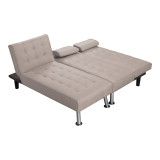 Divan-shtrat këndi i kthyeshëm Brisk pakoworld pëlhurë kafe-gri 200x146x75cm