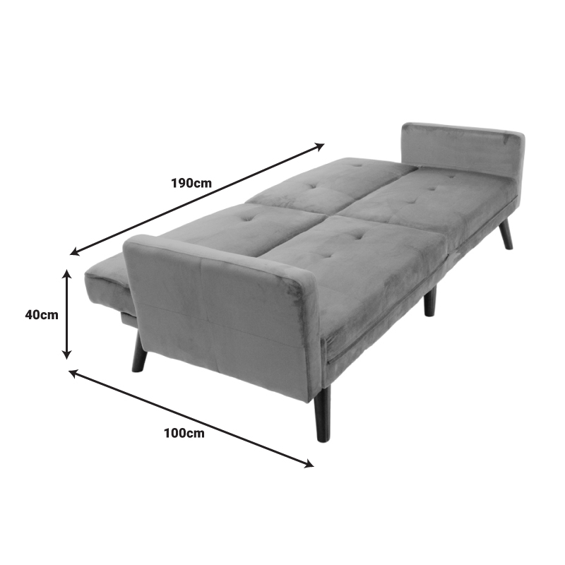 Divan - shtrat Dream pakoworld me mbështetëse këmbësh kadife në ngjyrë molle të kalbur 209x157x80m