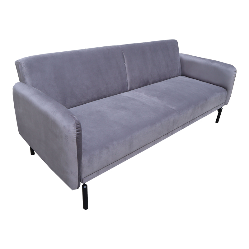 Divan shtrati Veluto pakoworld 3-vendësh kadife antracit 197x85x83cm