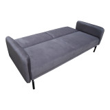 Divan shtrati Veluto pakoworld 3-vendësh kadife antracit 197x85x83cm
