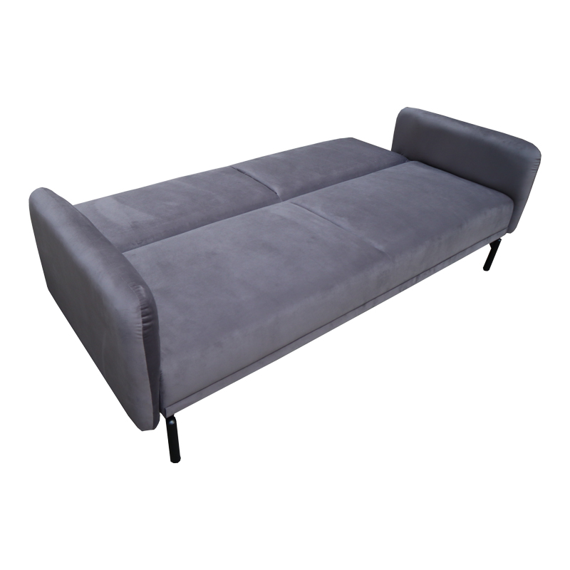 Divan shtrati Veluto pakoworld 3-vendësh kadife antracit 197x85x83cm