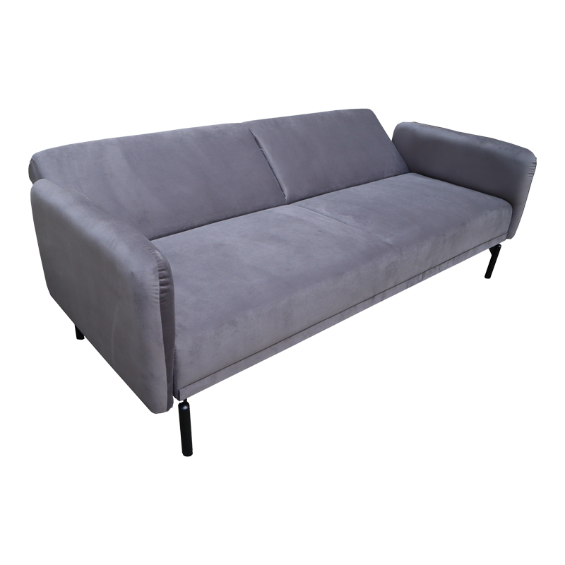 Divan shtrati Veluto pakoworld 3-vendësh kadife antracit 197x85x83cm