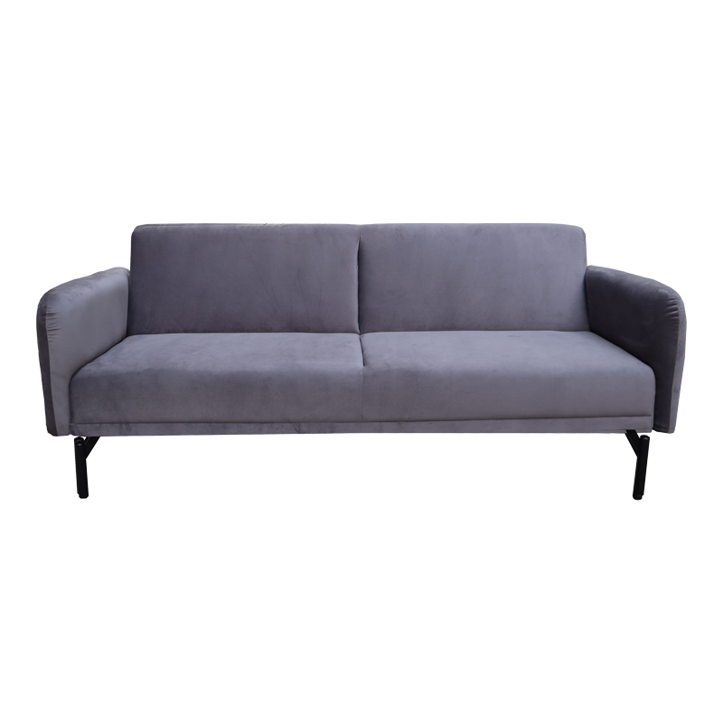 Divan shtrati Veluto pakoworld 3-vendësh kadife antracit 197x85x83cm