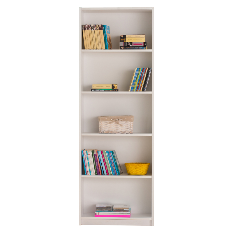 Librari Max pakoworld e bardhë 58x23x170 cm
