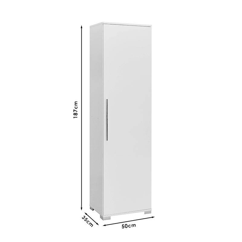 Kolonë Diamond1 pakoworld e bardhë me shkëlqim 50x35x187cm