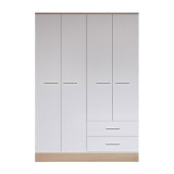 Dollap me katër dyer Harmony pakoworld në nuancë lisi-bardhë 137x52x198cm