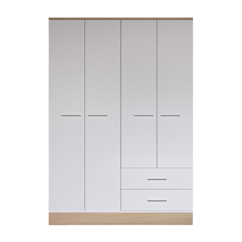 Dollap me katër dyer Harmony pakoworld në nuancë lisi-bardhë 137x52x198cm
