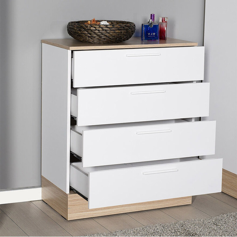 Komodinë Pelita pakoworld në të bardhë-lis 72x40x88cm