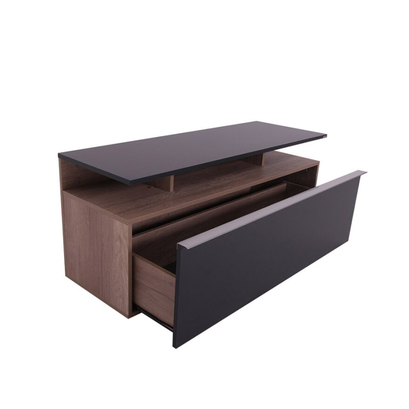 Kabinet TV Temano pakoworld në nuancë të zezë me shkëlqim-arrë 117x40x48cm