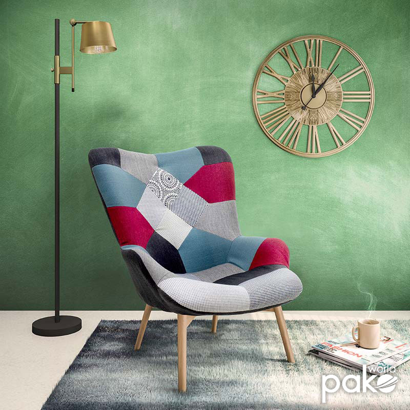 Fotel Kido pakoworld me dizajn retro patchwork shumëngjyrësh