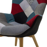Fotel Kido pakoworld me dizajn retro patchwork shumëngjyrësh