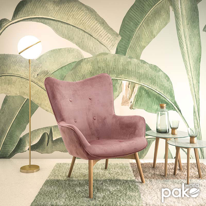 Fotel Kido pakoworld kadife ngjyrë molle e kalbur
