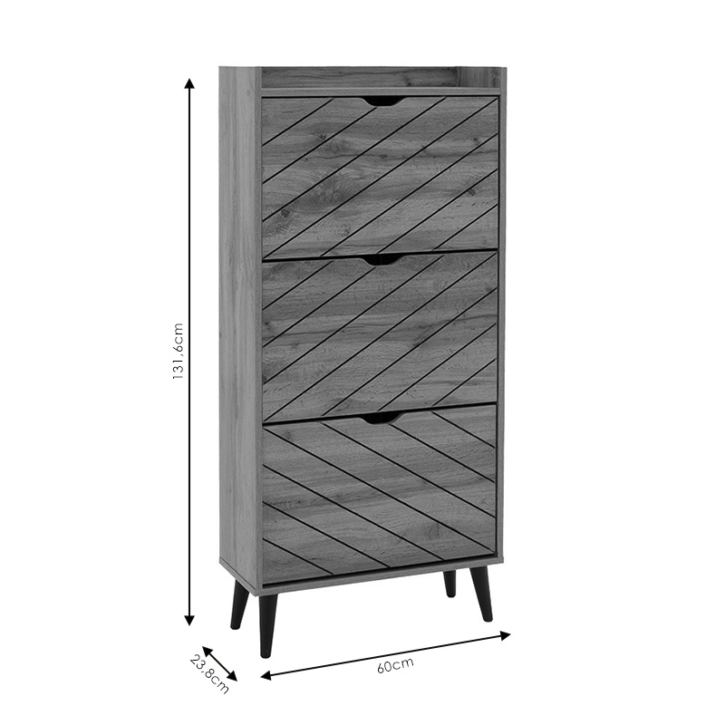 Dollap këpucësh Thelma pakoworld 12 palë lis 60x23.8x131.6 cm