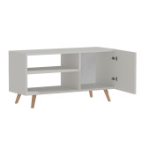 Komodinë TV Orianne pakoworld melaminë e bardhë-natyrale 90x32x46cm