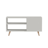 Komodinë TV Orianne pakoworld melaminë e bardhë-natyrale 90x32x46cm
