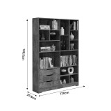 Raft librash Lucinda pakoworld lis gri 120x29.8x180.5cm