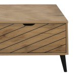 Tavolinë kafeje melaminë Thelma pakoworld lis 120x60x41.6cm