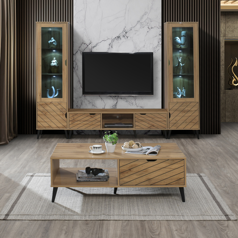 Tavolinë kafeje melaminë Thelma pakoworld lis 120x60x41.6cm