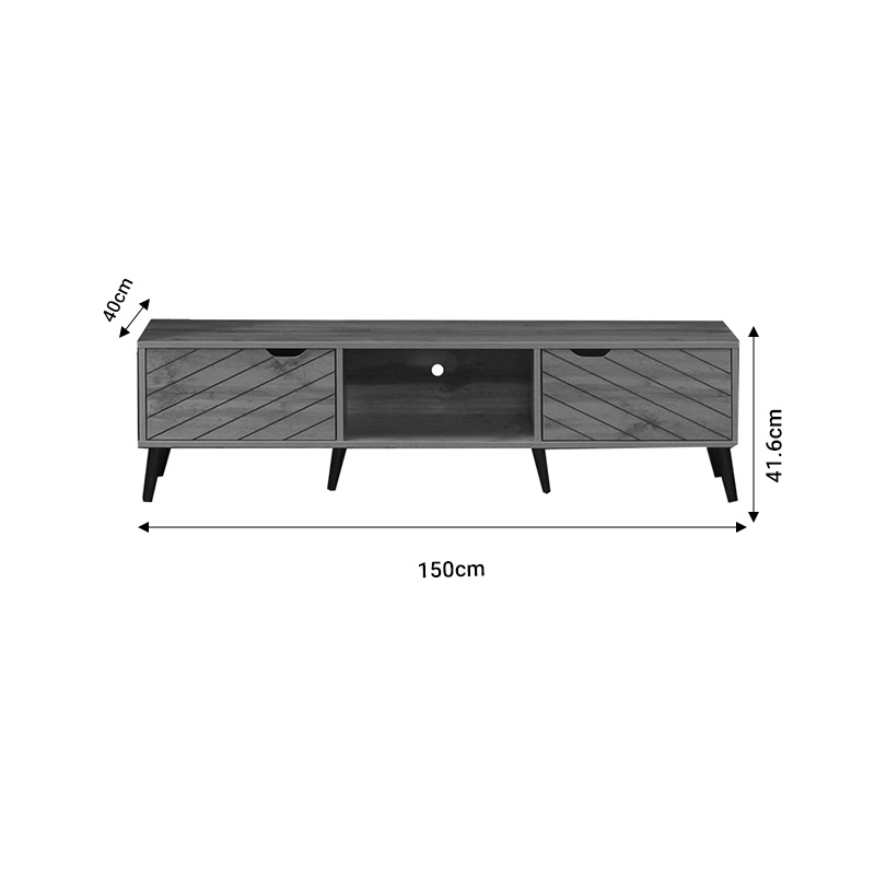 Dollap TV Thelma pakoworld melaminë lisi 150x40x41.6cm