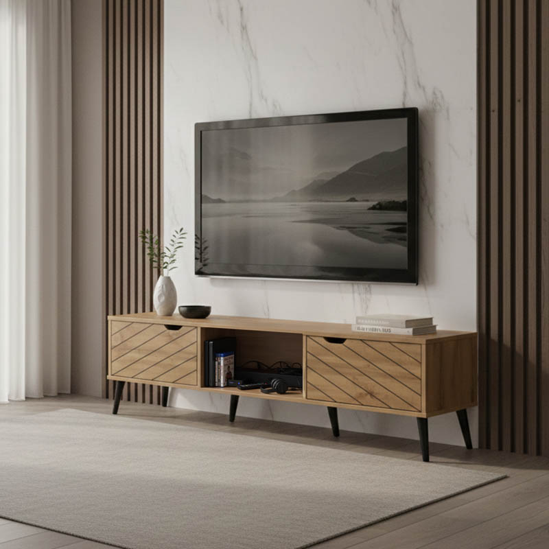 Dollap TV Thelma pakoworld melaminë lisi 150x40x41.6cm