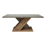Tavolinë kafeje Solange pakoworld ngjyrë sonoma-gri 110x55x47.5cm