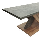 Tavolinë kafeje Solange pakoworld ngjyrë sonoma-gri 110x55x47.5cm