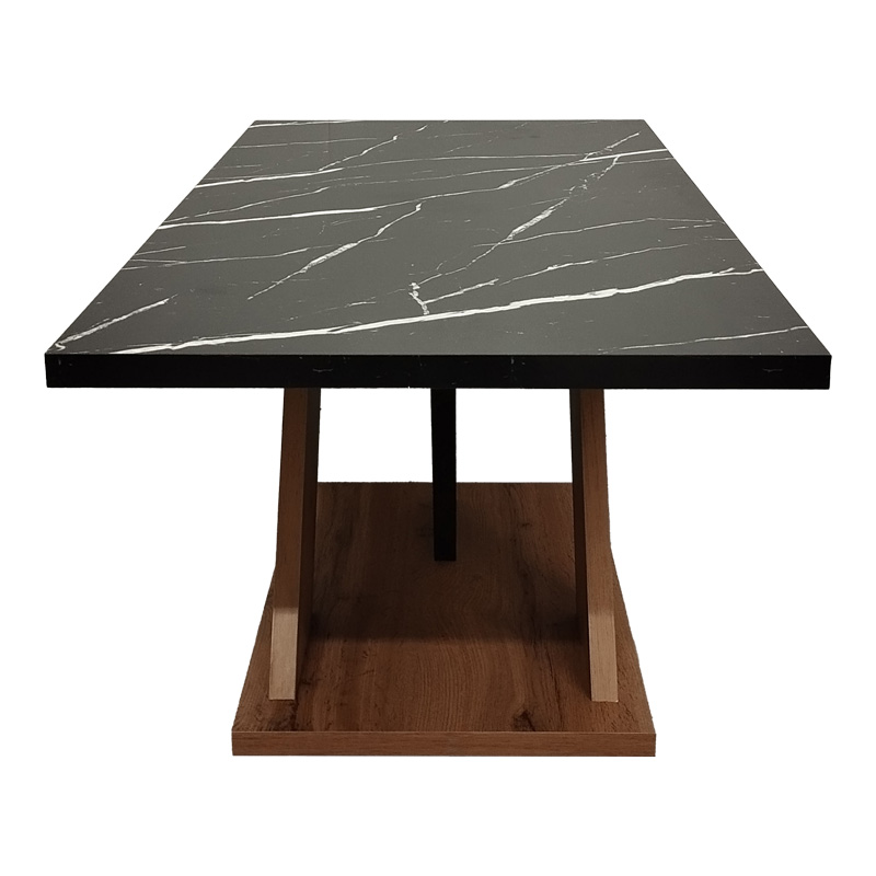 Tavolinë kafeje Solange pakoworld në SONOMA me pamje mermeri të zi 110x55x47.5cm