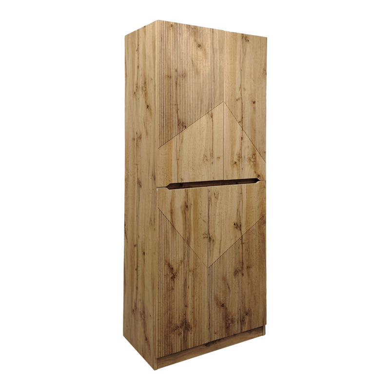 Raft këpucësh-kabinet Kebell pakoworld në nuancë lisi 71x41.5x180.4cm
