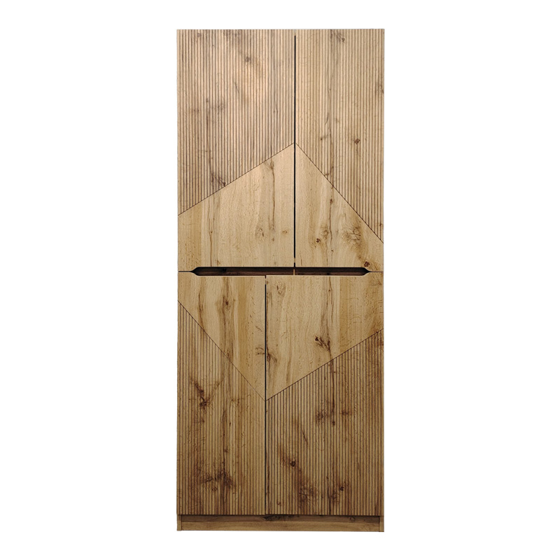 Raft këpucësh-kabinet Kebell pakoworld në nuancë lisi 71x41.5x180.4cm