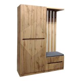 Mobilje hyrje Zomie pakoworld në nuancë lisi 131x41.5x180.4cm