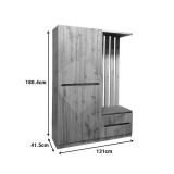 Mobilje hyrje Zomie pakoworld në nuancë lisi 131x41.5x180.4cm