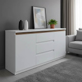 Komodinë Chiemo pakoworld në të bardhë 160x40x93.6cm