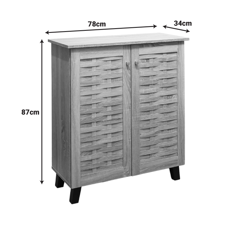 Kabinet këpucësh Mantam pakoworld 12 palë sonoma 78x34x87cm