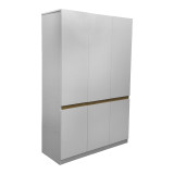 Dollap me tre dyer Merzia pakoworld sonoma-e bardhë 120x46.5x183cm