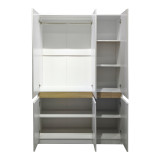 Dollap me tre dyer Merzia pakoworld sonoma-e bardhë 120x46.5x183cm