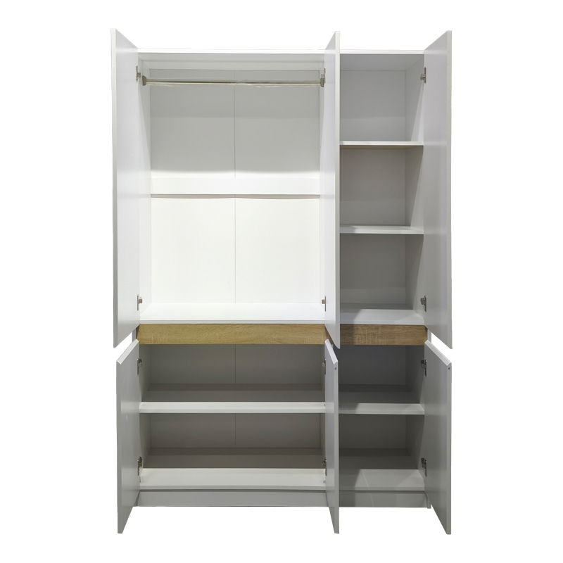 Dollap me tre dyer Merzia pakoworld sonoma-e bardhë 120x46.5x183cm