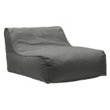 Bean bag-shezlong i papërshkueshëm nga uji Leandro pakoworld në ngjyrë gri të errët
