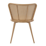 Karrige Daniele pakoworld pe rattan bezhë-pëlhurë bezhë-metal natyral 46.5x57.5x77.5cm