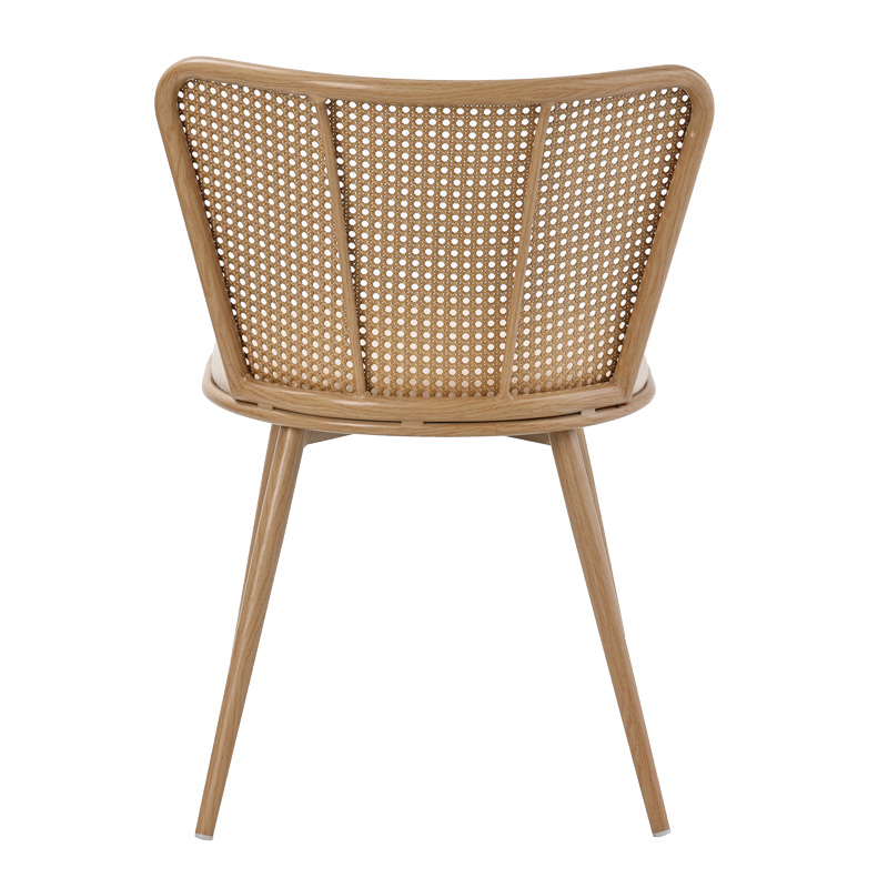 Karrige Daniele pakoworld pe rattan bezhë-pëlhurë bezhë-metal natyral 46.5x57.5x77.5cm