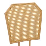 Stol bari Camilla I pakoworld, PE rattan natyral-pëlhurë natyrale-metal në ngjyrë natyrale 47.5x58x117cm