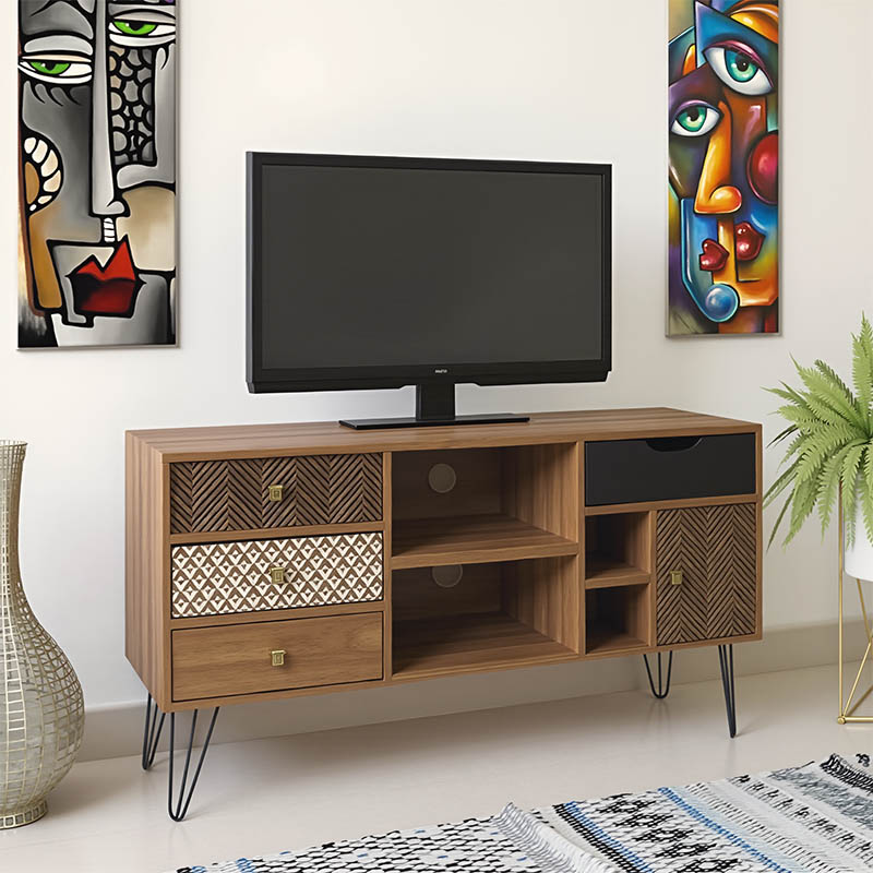 Njësi TV Boho pakoworld në ngjyrë arre 120x39x64cm