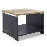 Tavolinë kafeje Lotus pakoworld në lis - gri e errët 60x60x45cm