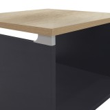 Tavolinë kafeje Lotus pakoworld në lis - gri e errët 60x60x45cm