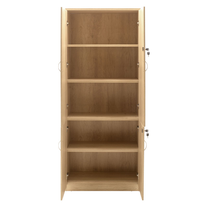 Bibliotekë me katër dyer druri Amazon pakoworld SONOMA 80x40x200cm