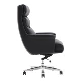 Karrige zyre menaxheri Nagal pakoworld PU në ngjyrë të zezë 71x73x117-123cm