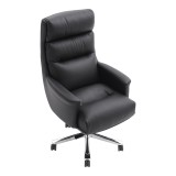 Karrige zyre menaxheri Nagal pakoworld PU në ngjyrë të zezë 71x73x117-123cm